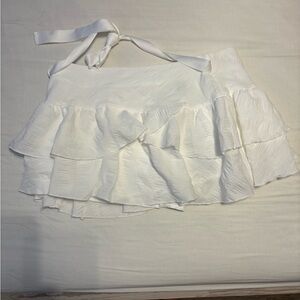 SHEIN White Ruffle Skirt
